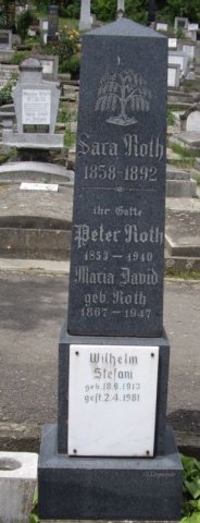 Roth Peter 1853-1940 Welter Sara 1858-1892 Grabstein